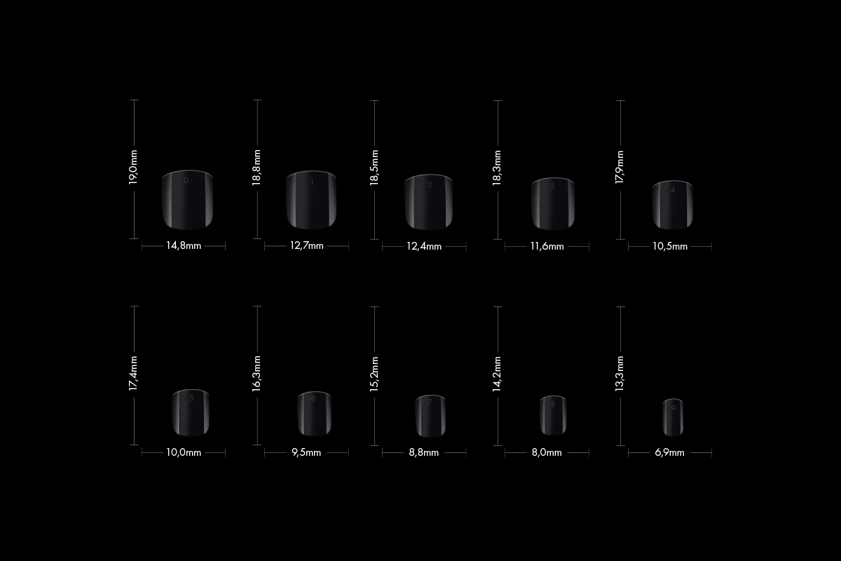 Jolifin 120er Tipbox Press-On Gerade - short