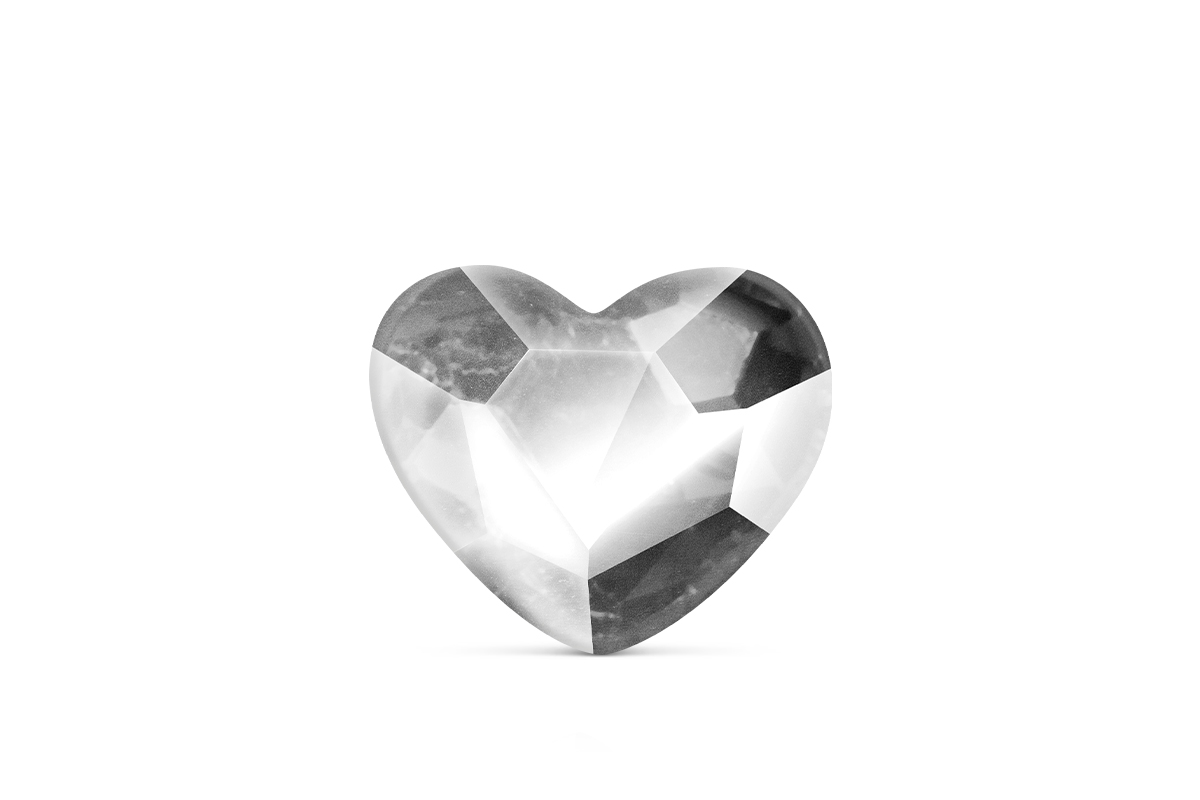 Jolifin LAVENI Strass Diamonds - clear hearts