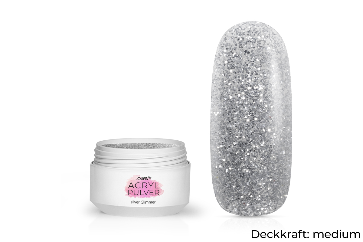 Jolifin Acrylic Colour Powder - silver Glimmer 5g