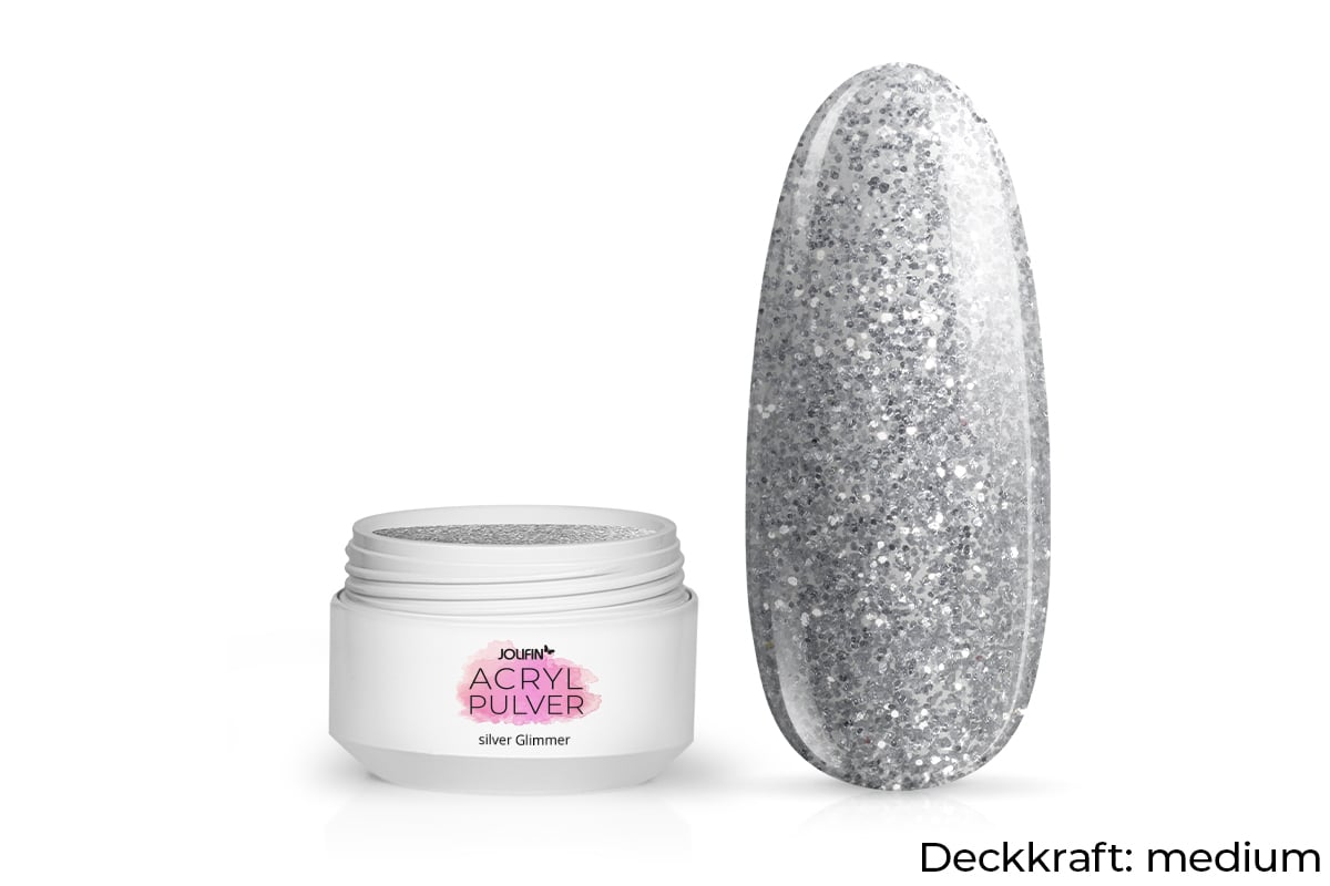 Jolifin Acrylic Colour Powder - silver Glimmer 5g