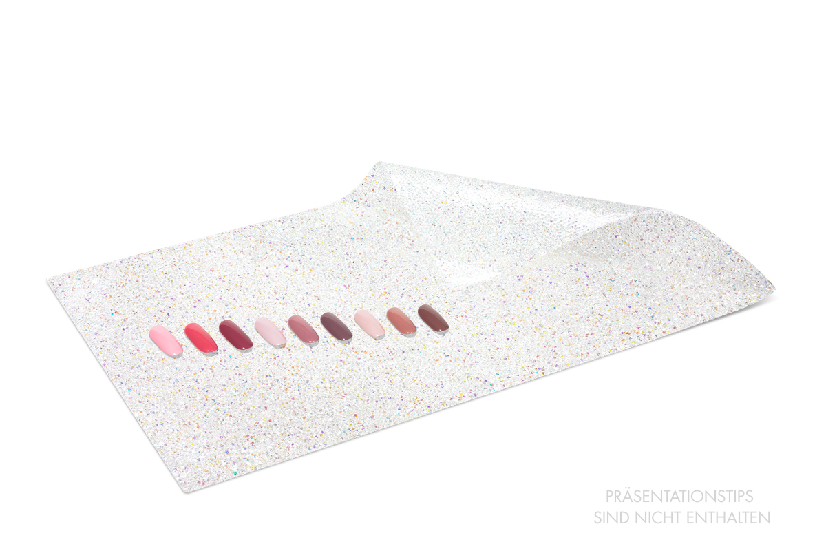 Jolifin presentation base - white glitter