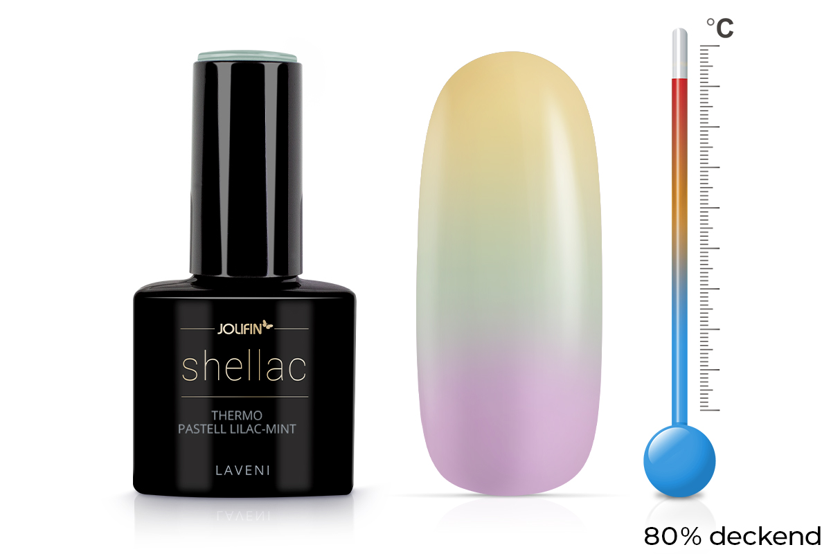Jolfin LAVENI Shellac - Thermo pastel lilac-mint 10ml