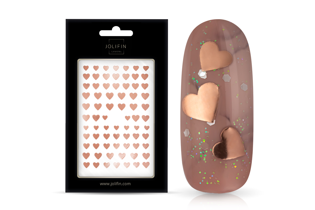 Jolifin LAVENI Sticker - Hearts rose-gold
