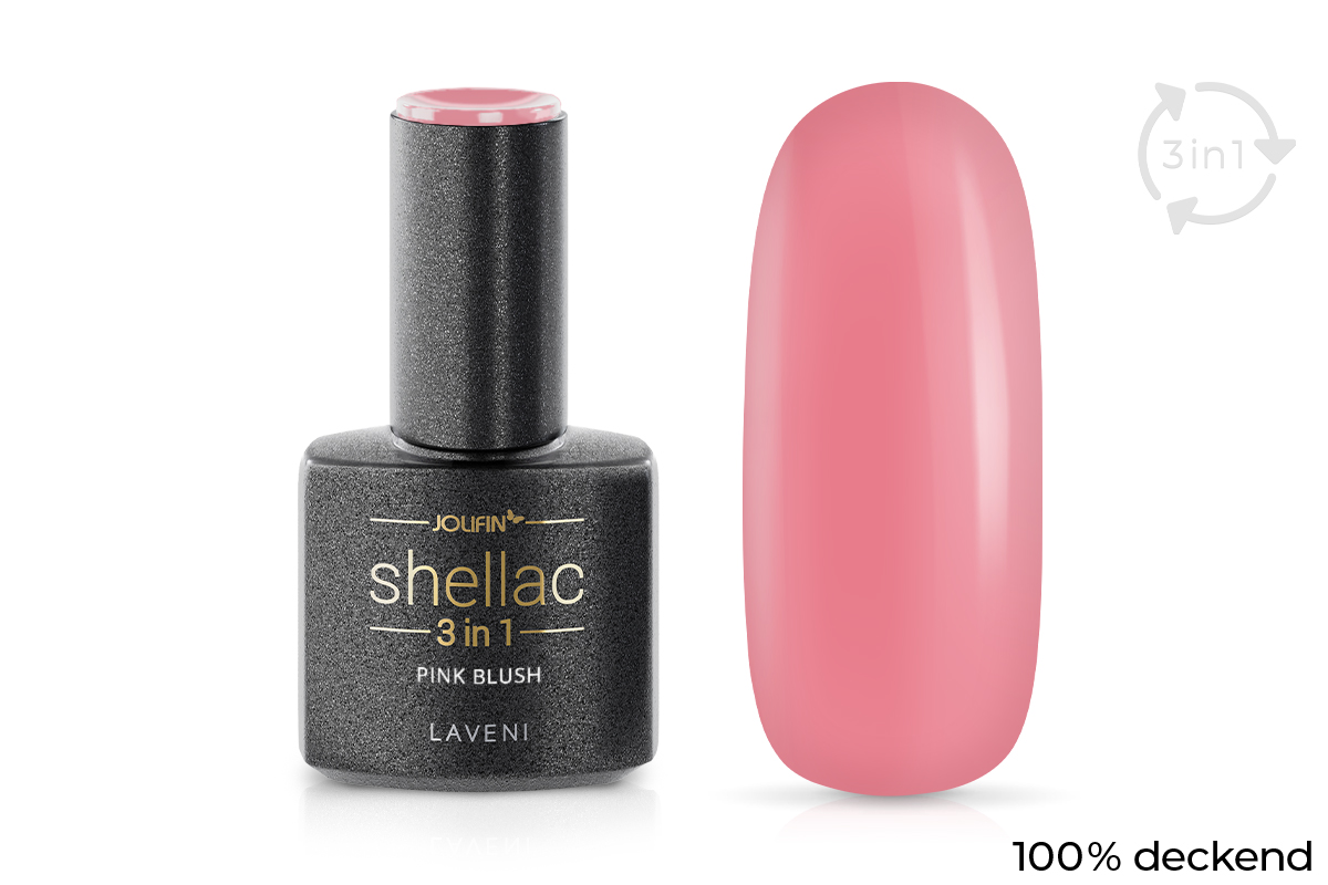 Jolifin LAVENI 3in1 Shellac - pink blush 10ml Jolifin LAVENI 3in1 Shellac - pink blush 10ml