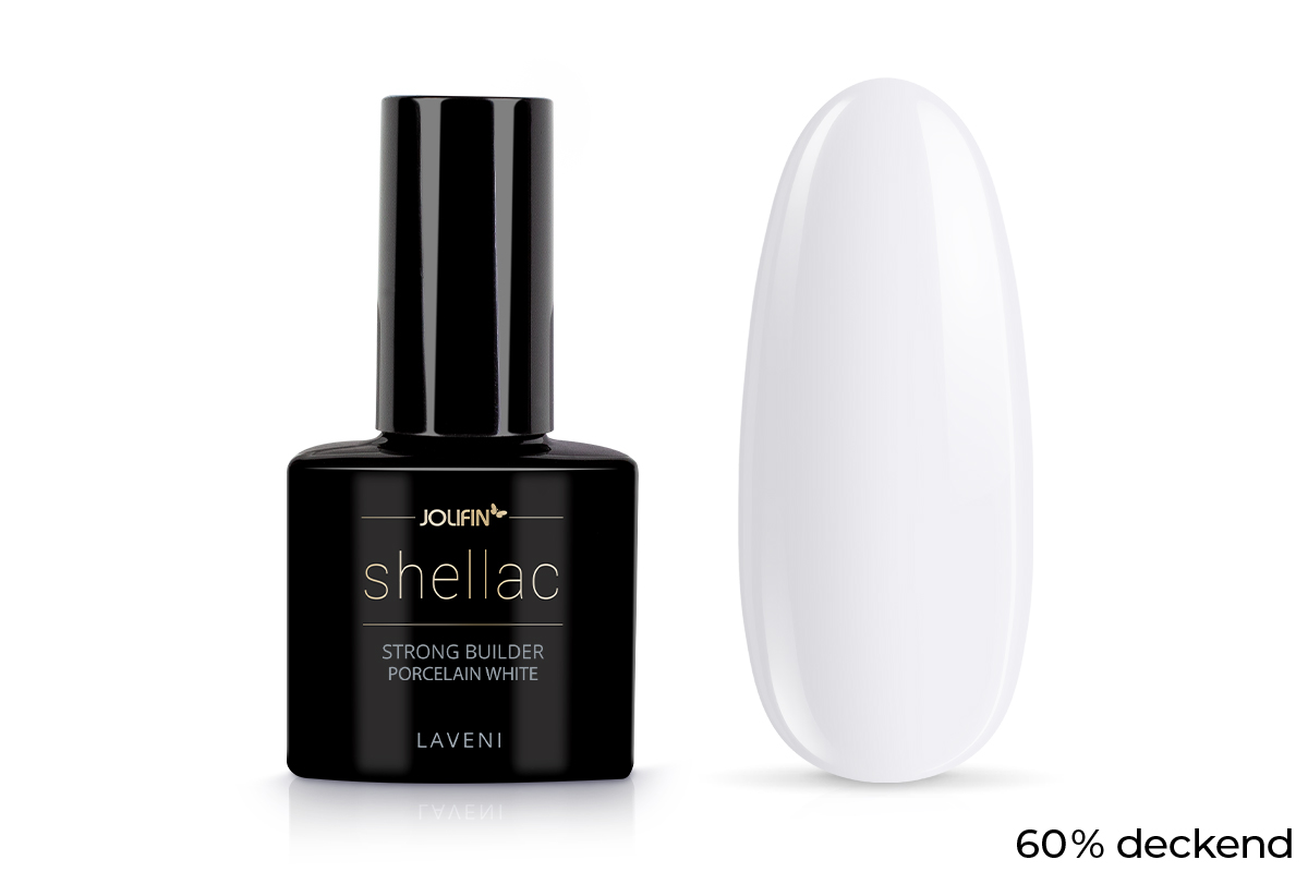 Jolifin LAVENI Shellac - StrongBuilder porcelain white 10ml
