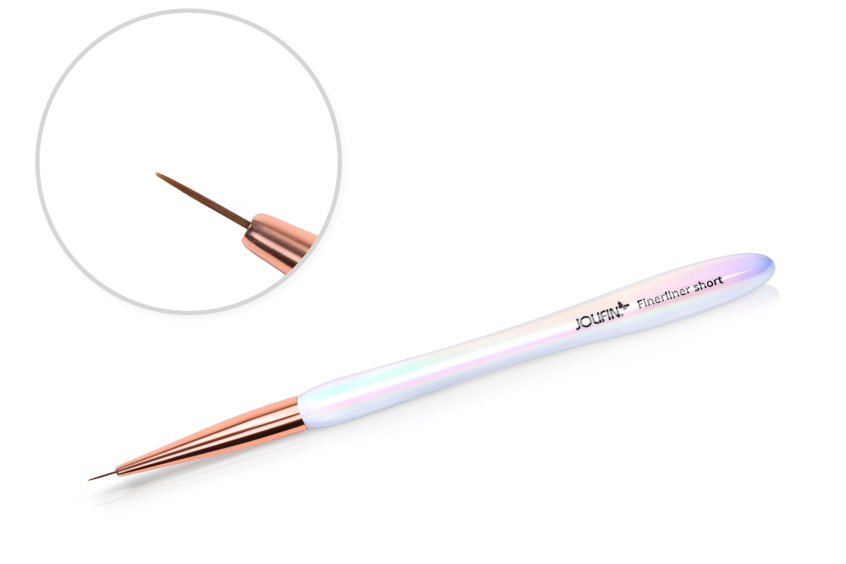 Jolifin Aurora brush white - fineliner short