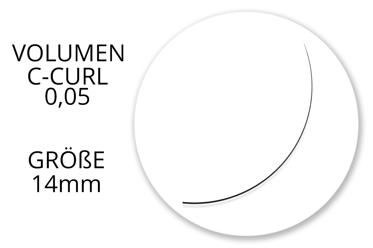 Jolifin Lashes - SingleBox 14mm - Volume C-Curl 0,05