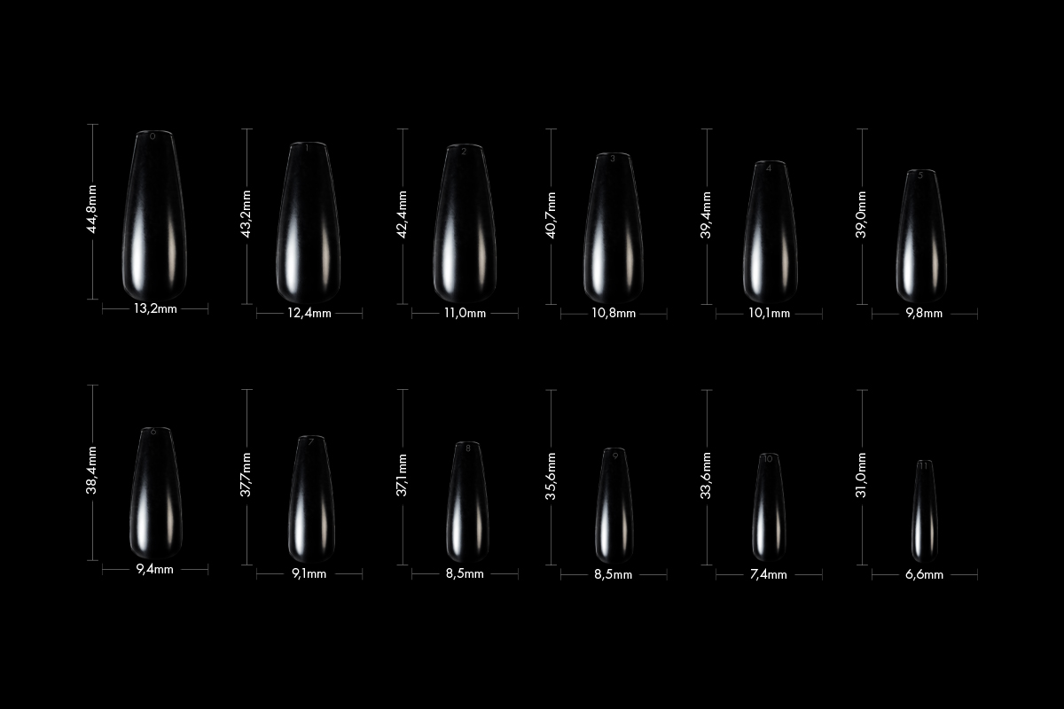 Jolifin 120er Tipbox Press-On Ballerina - XXL extra strong