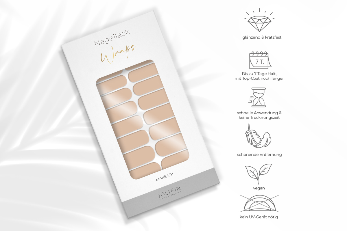 Jolifin LAVENI Nagellack-Wraps - make-up