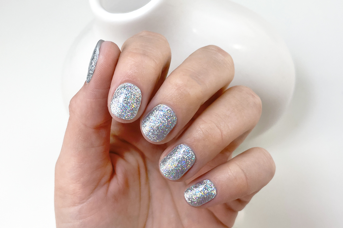 Jolifin LAVENI UV Gel-Wraps - silver Hologramm