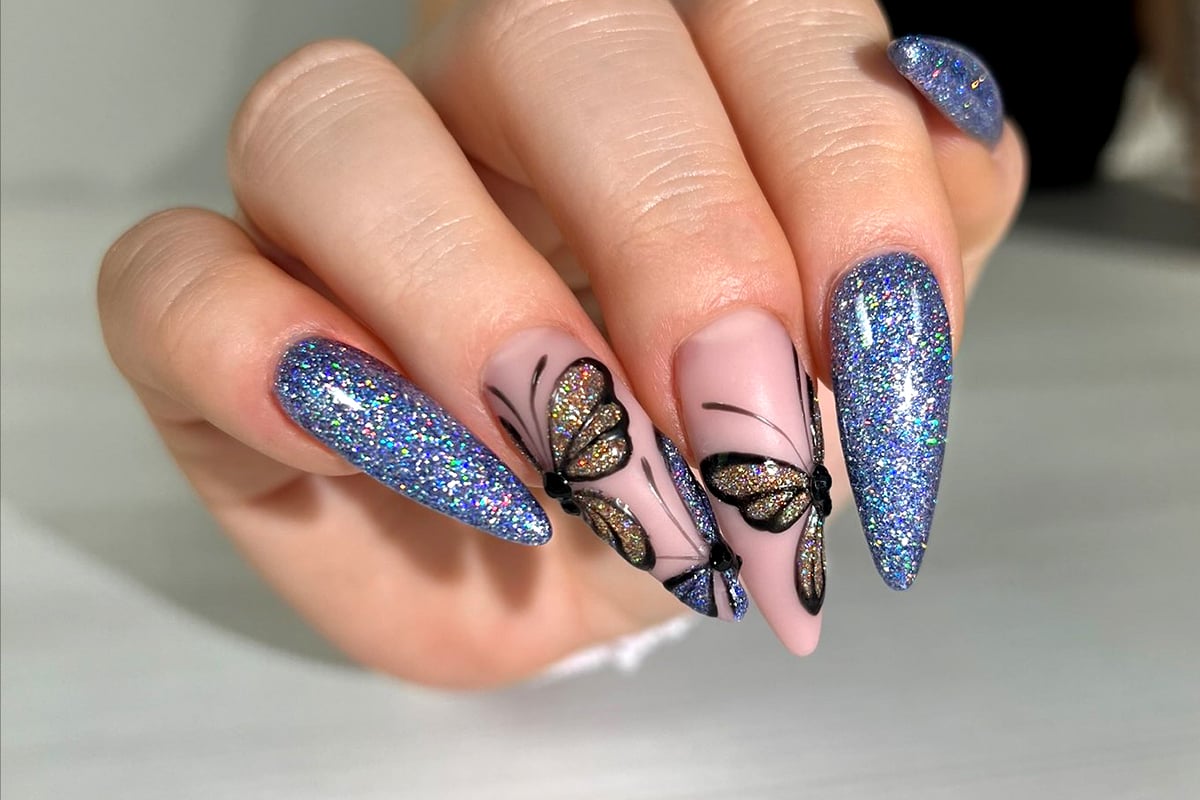 Jolifin LAVENI Shellac - extreme unicorn silver Dust 10ml