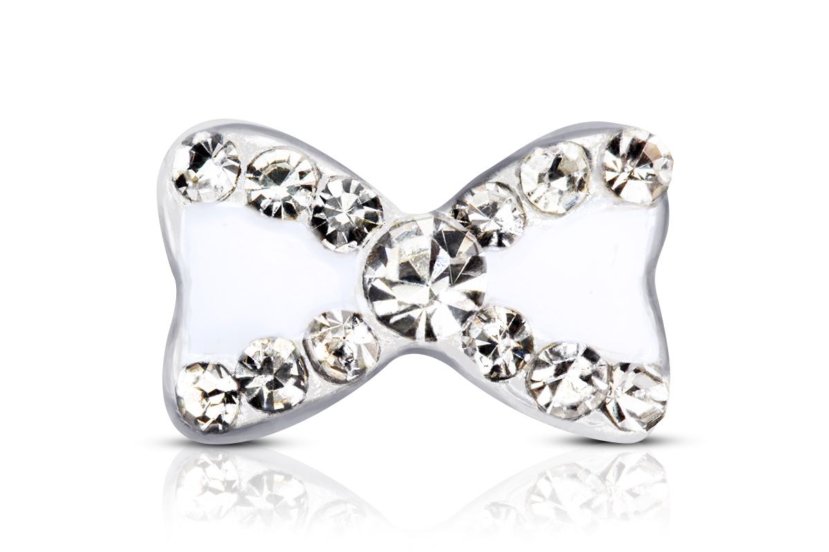 Jolifin Overlay white bow small