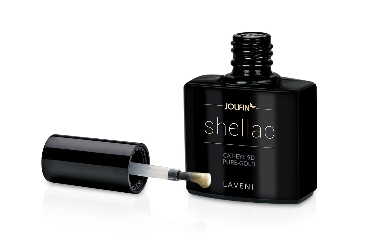 Jolifin LAVENI Shellac - Cat-Eye 9D pure-gold 10ml