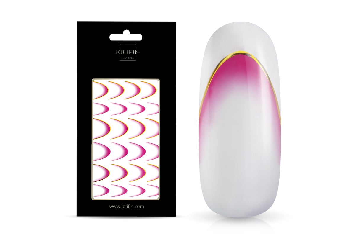 Jolifin LAVENI XL Sticker - Ombre French gold & pink