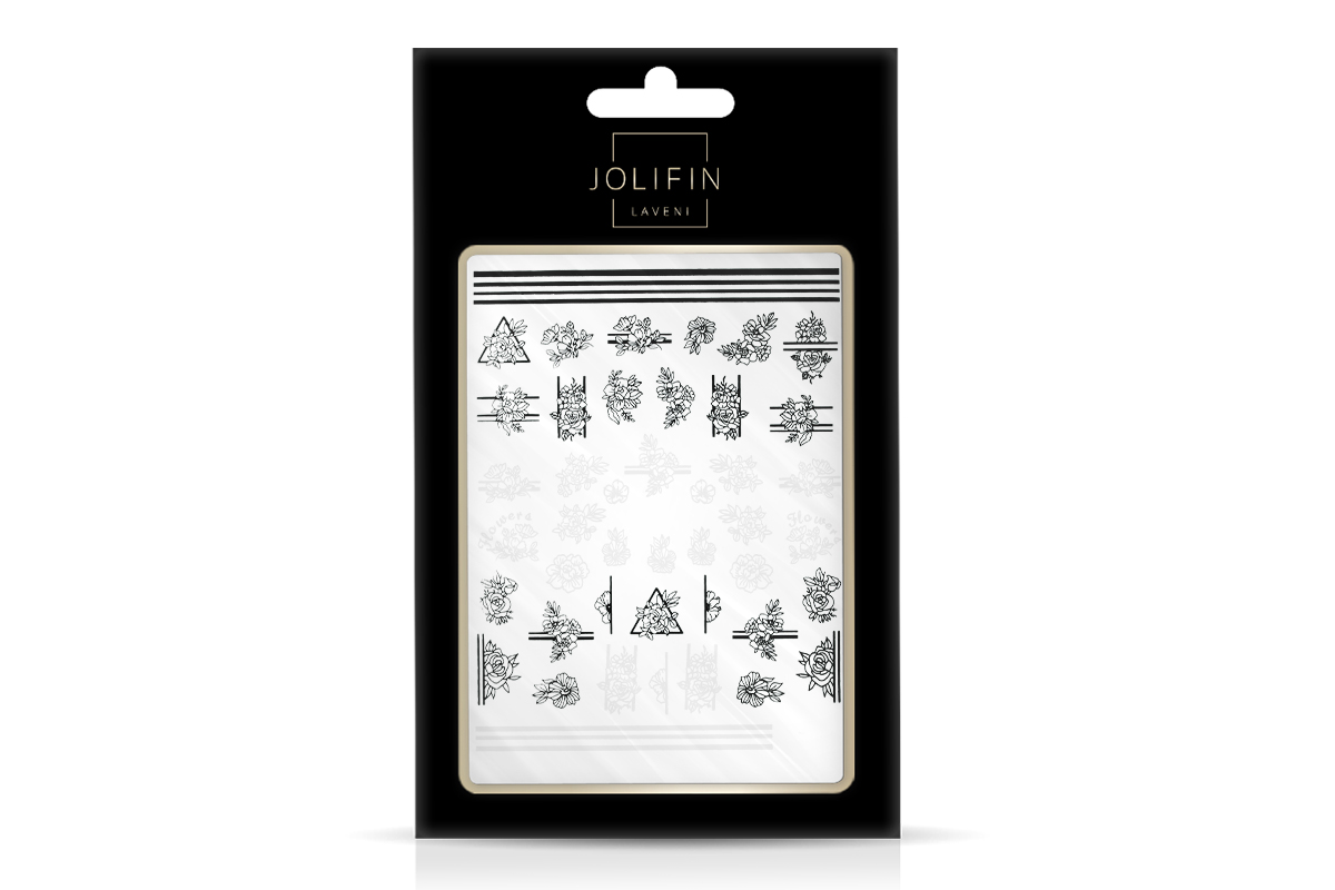 Jolifin LAVENI XL Sticker - black & white No. 10