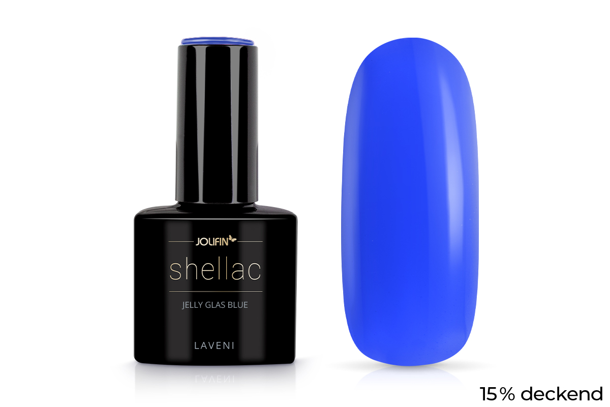 Jolifin LAVENI Shellac - Jelly Glass blue 10ml