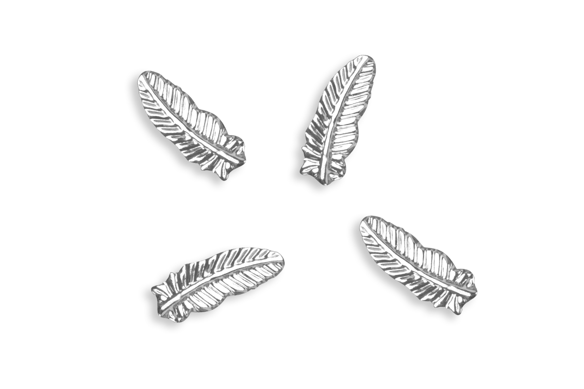 Jolifin Overlay - feather small silver