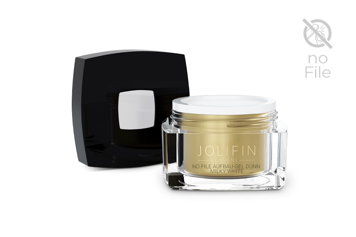 Jolifin LAVENI - No File build-up gel thin milky white 5ml