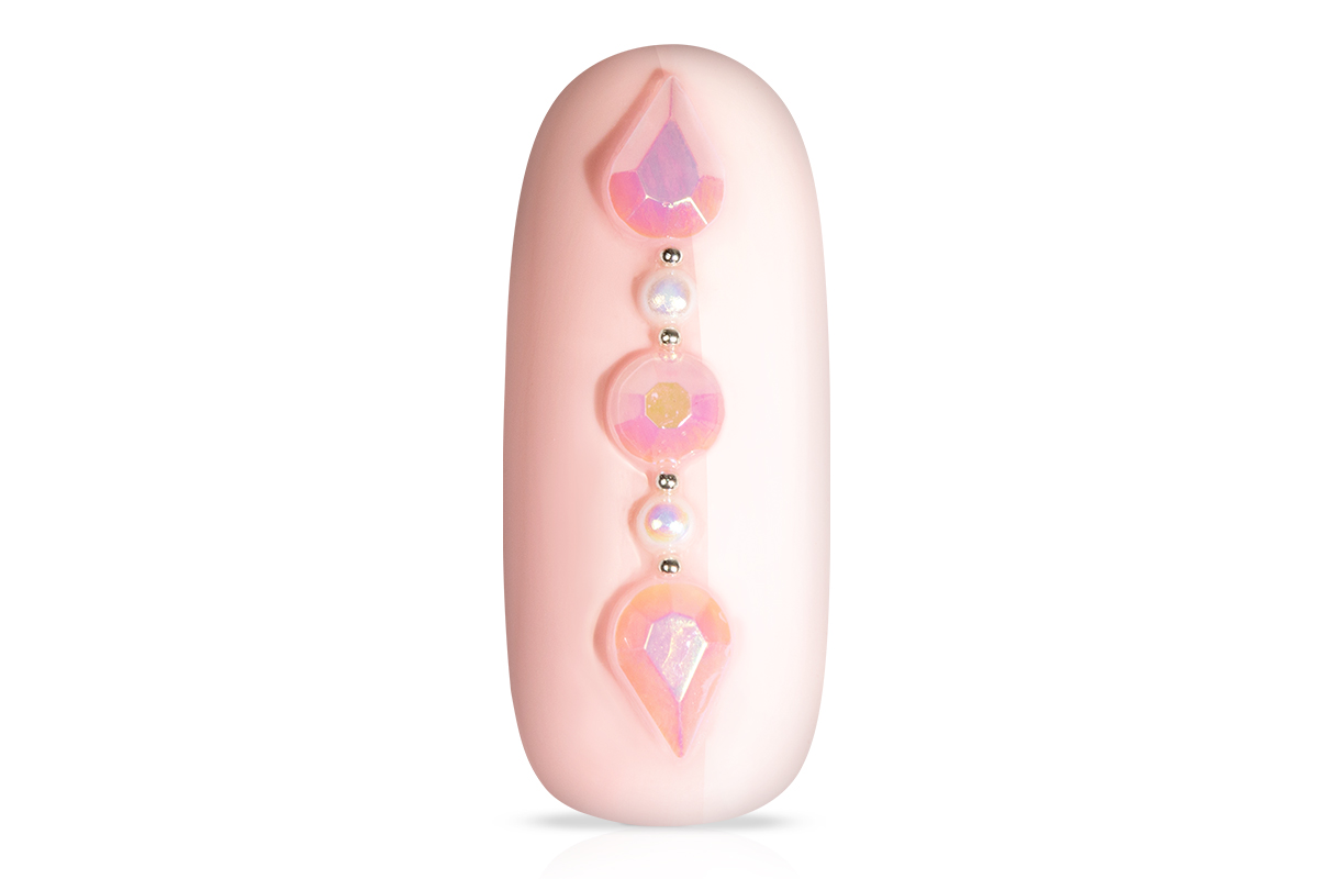 Jolifin XL Rhinestone Display - silver & pastel-pink mix