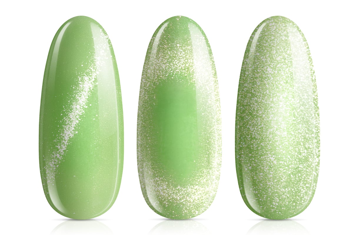 Jolifin LAVENI 3in1 Shellac - Cat-Eye Nightshine green 10ml