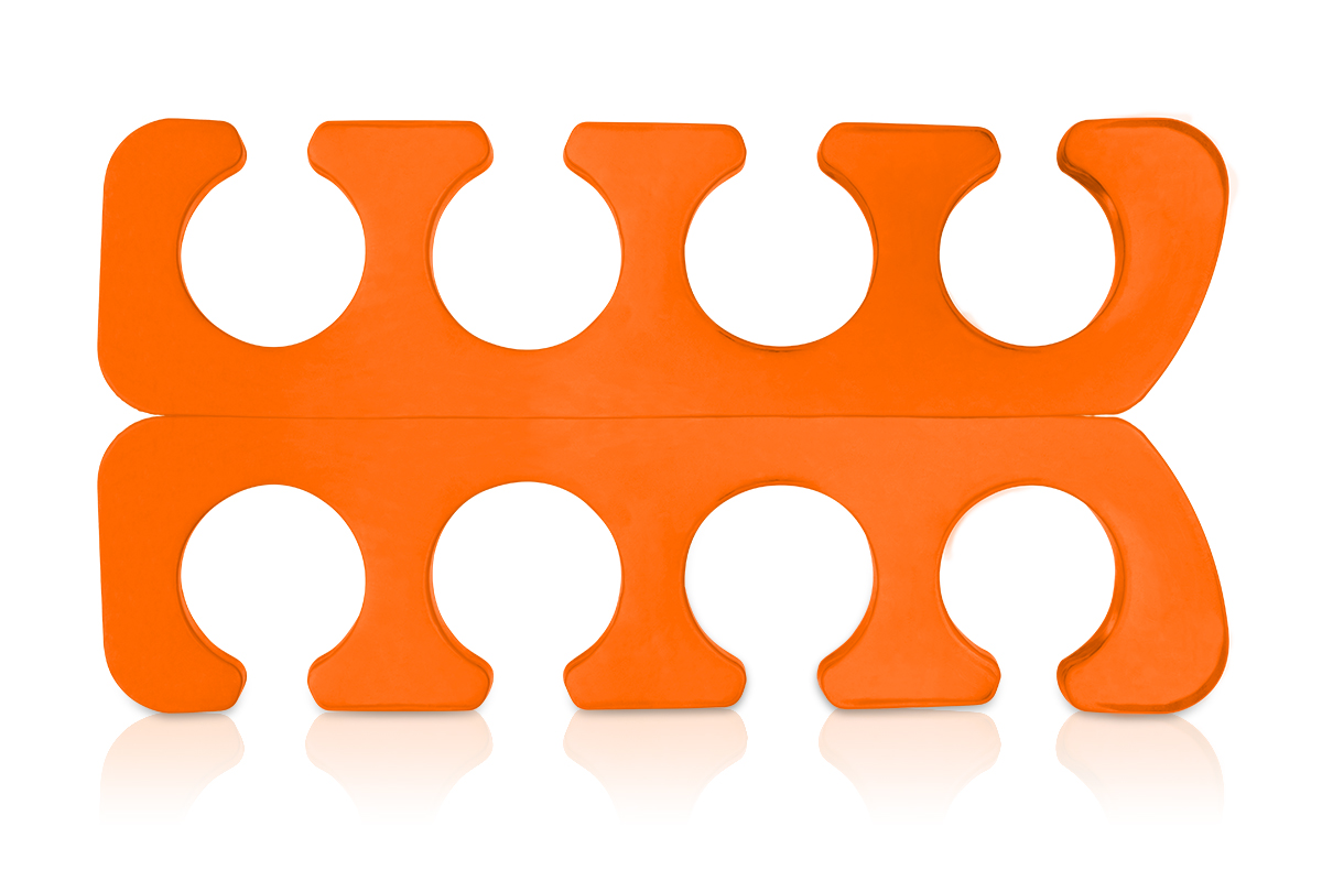 Jolifin pedicure toe spreader reusable - orange