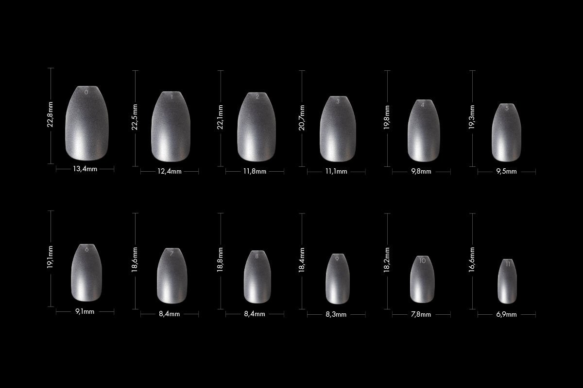 Jolifin 120er Tipbox Press-On Ballerina short - ultra dünn