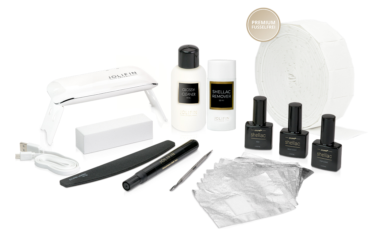 Jolifin LAVENI Shellac Starter-Set - S - Gerät Mini