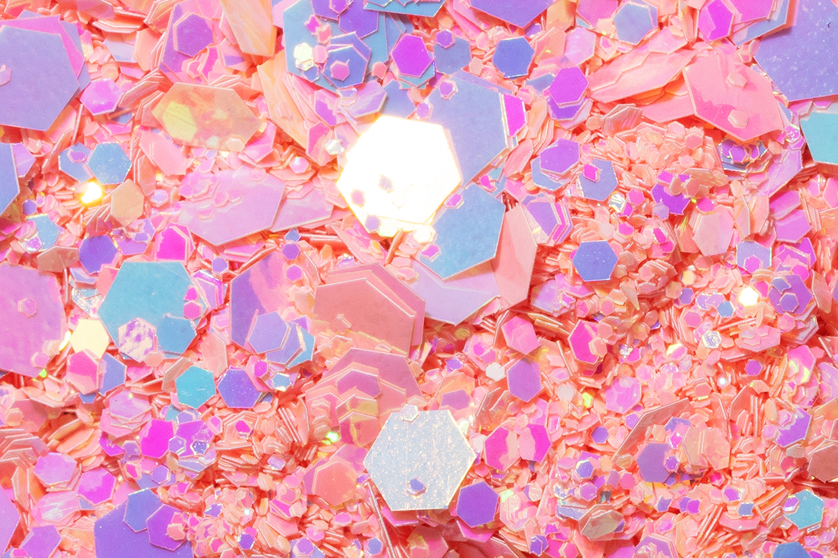 Jolifin LAVENI Chameleon Glittermix - pastel pink