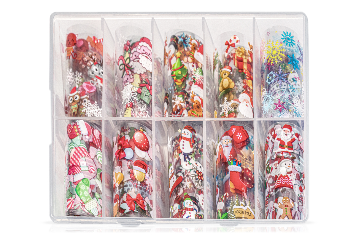 Jolifin Transfer Nail Foil Box - Christmas Mix