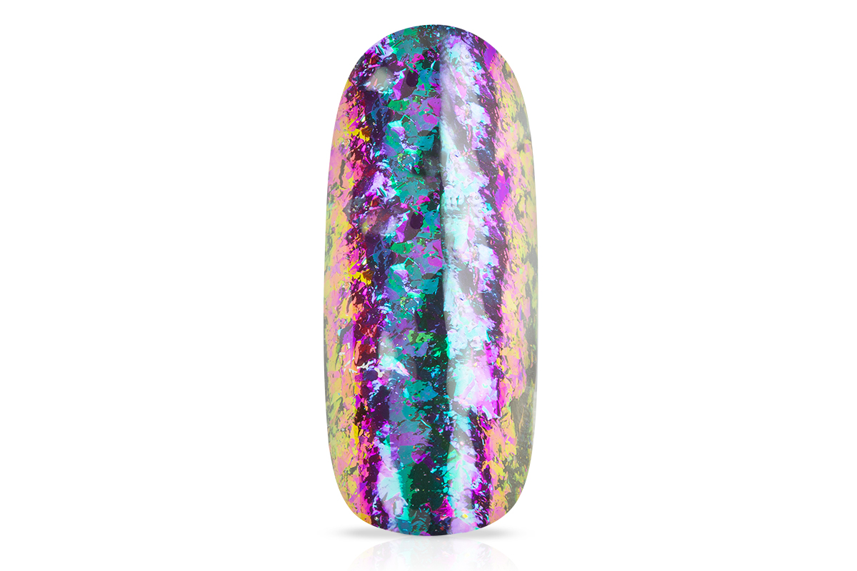 Jolifin Mirror-Chrome Flakes - FlipFlop turquoise & violet
