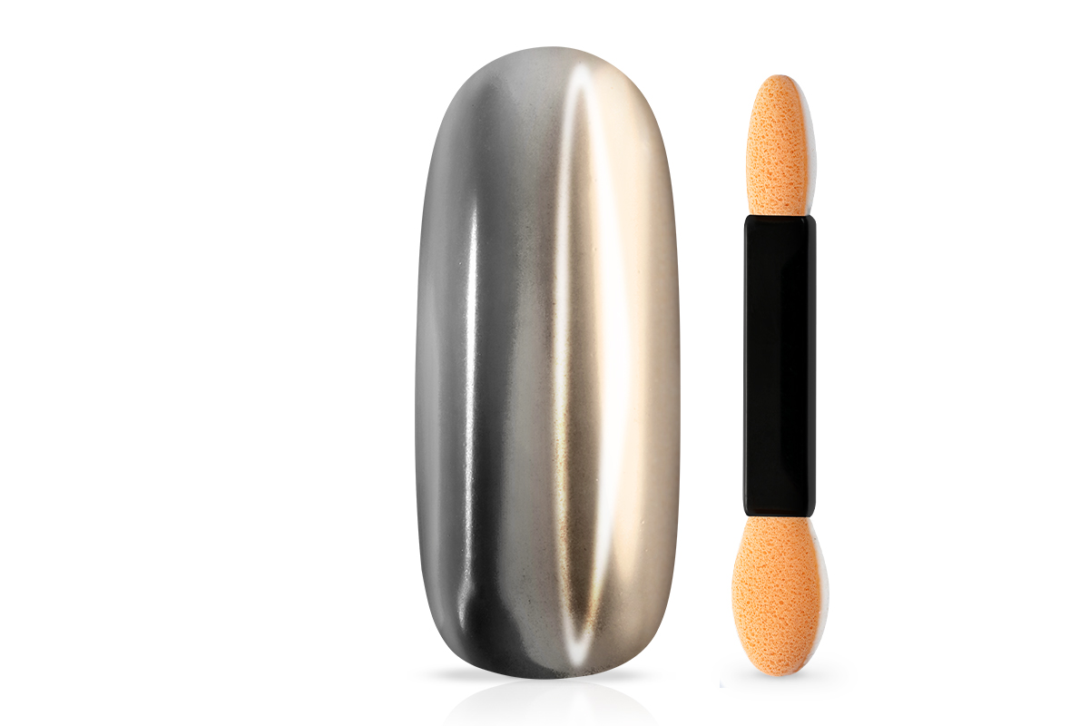 Jolifin Mirror-Chrome Compact Pigment - silver & bronce