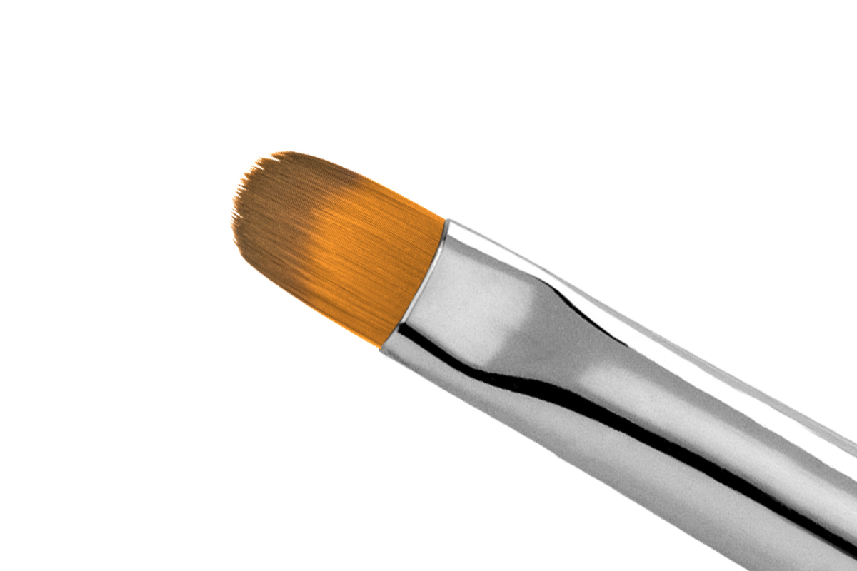 Jolifin Rosy Glitter Gel Brush oval size 6
