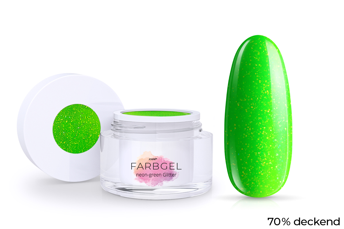 Jolifin Farbgel neon-green Glitter 5ml