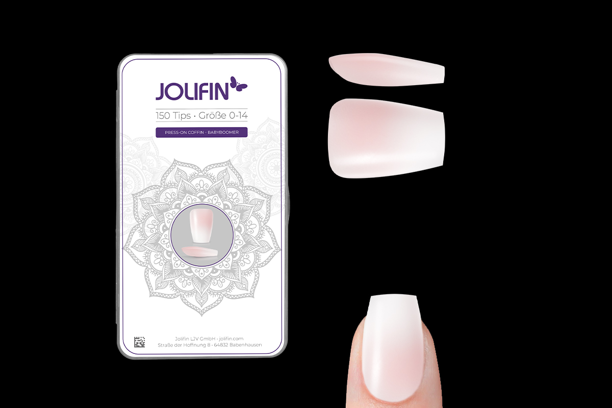 Jolifin 150er Tipbox Press-On Coffin - Babyboomer