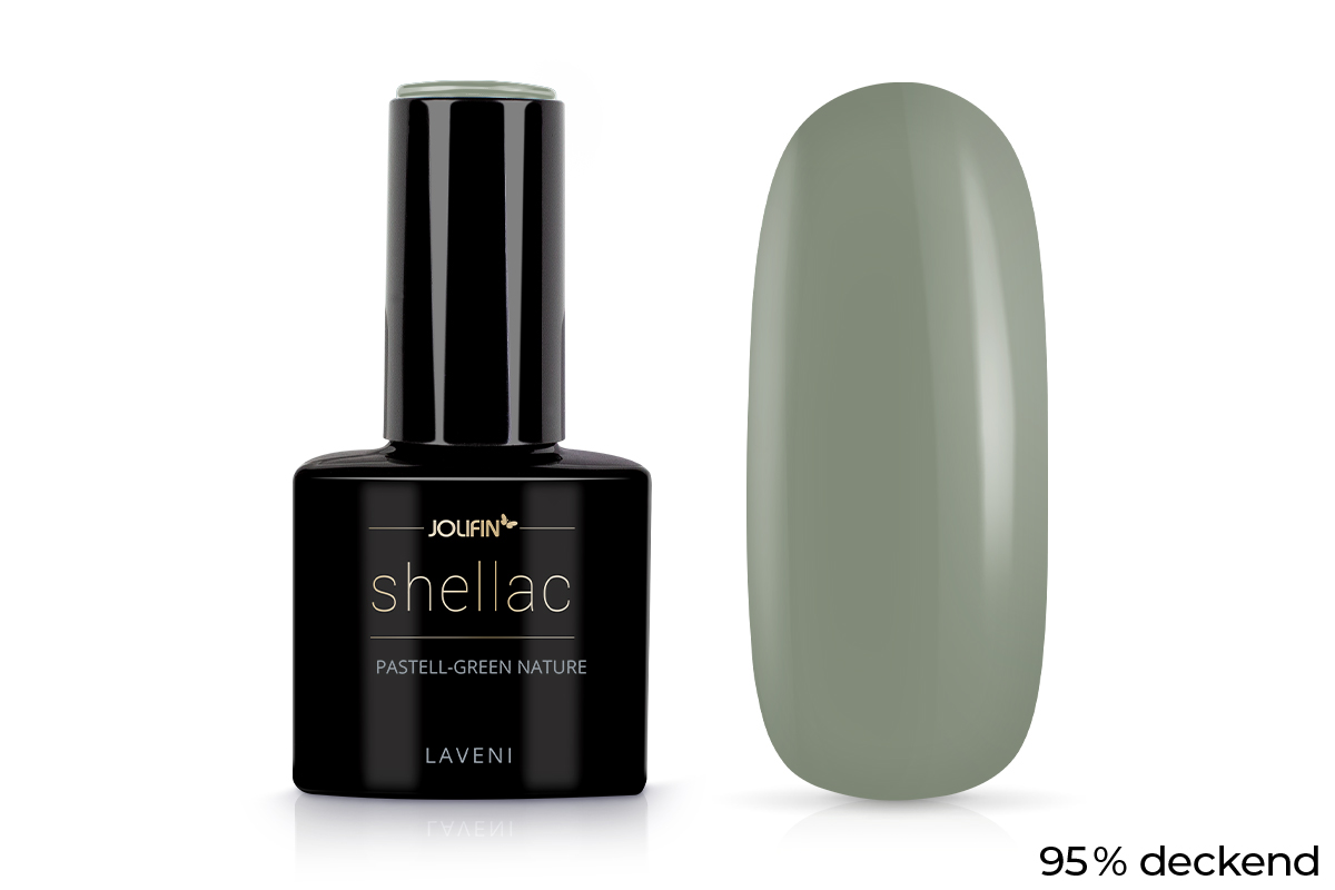 Jolifin LAVENI Shellac - pastel-green nature 10ml