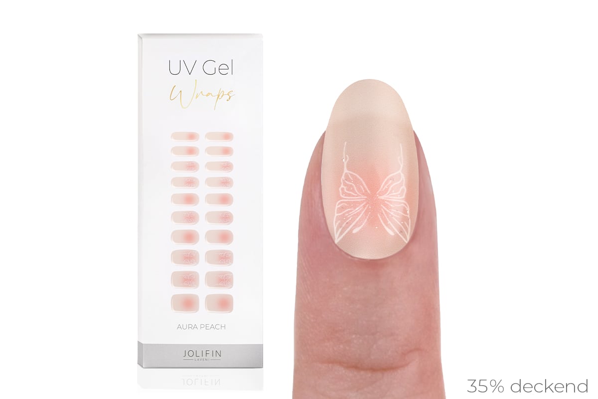 Jolifin LAVENI UV Gel-Wraps - Aura peach