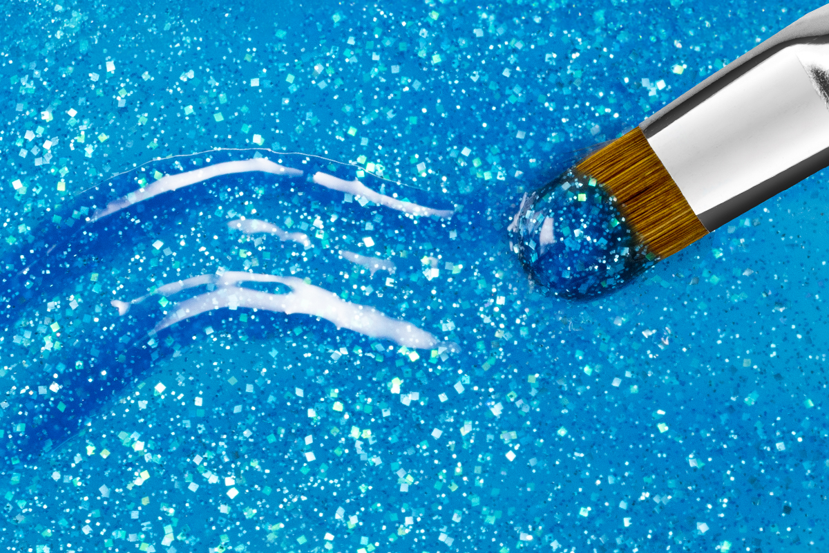 Jolifin colour gel neon blue glitter 5ml