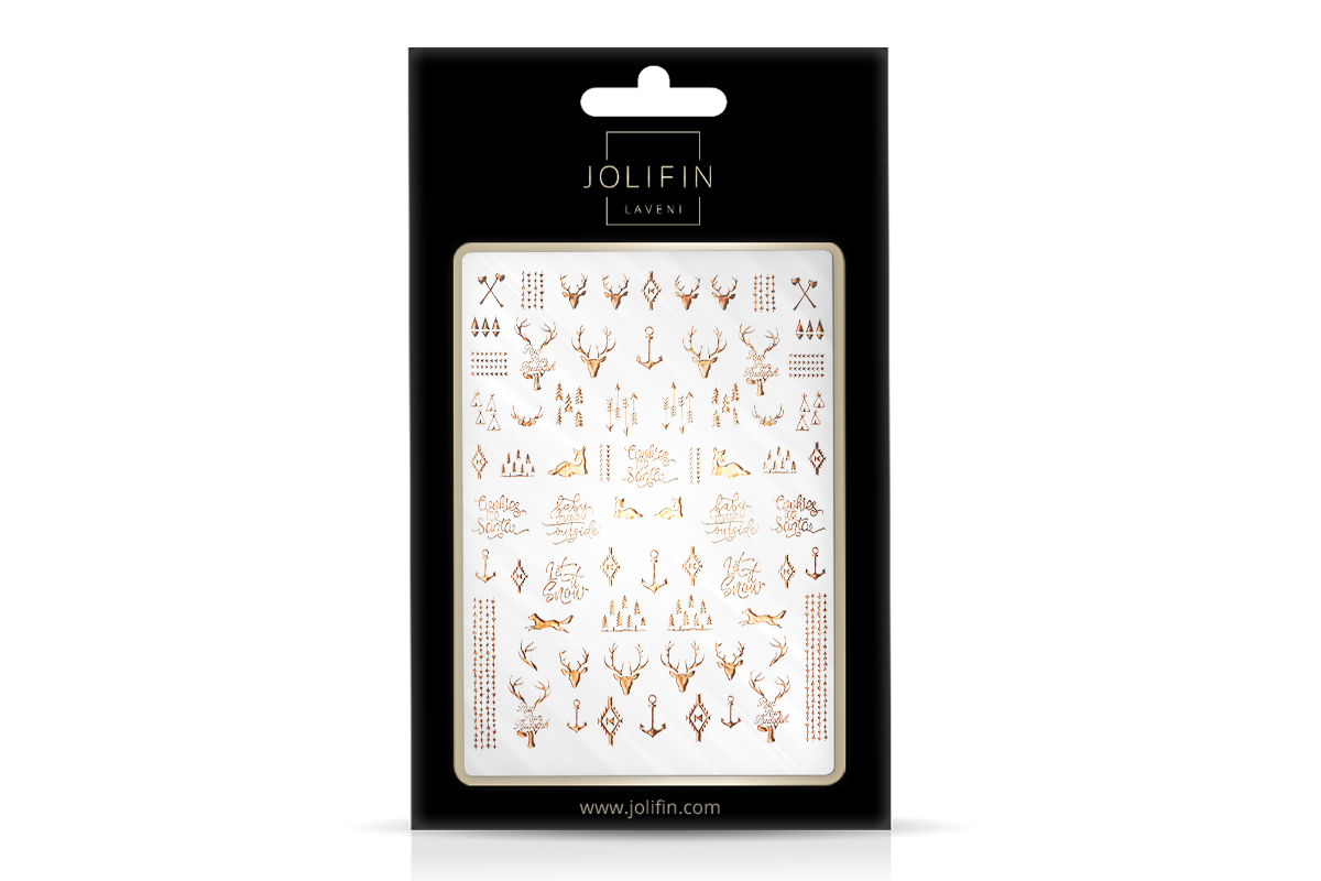 Jolifin LAVENI XL Sticker - rose-gold christmas no. 1