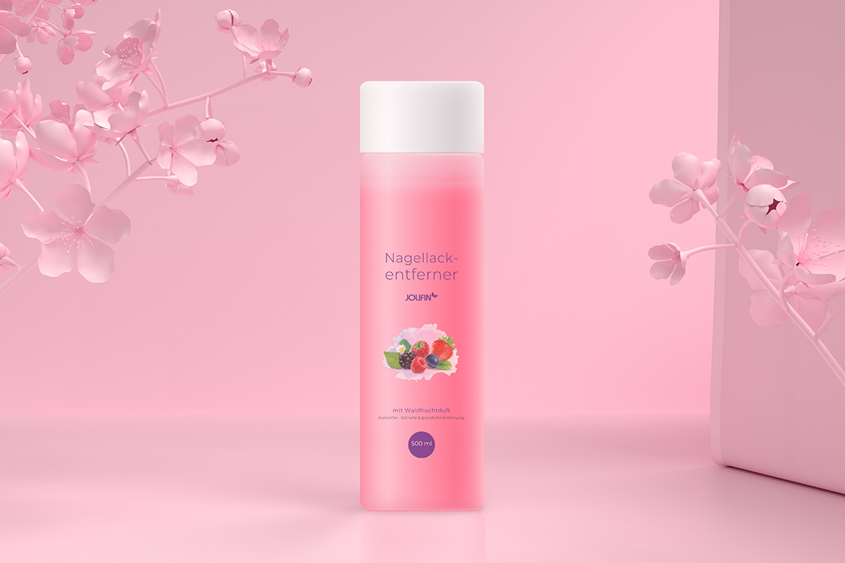 Jolifin nail polish remover with forest fruit fragrance 500ml