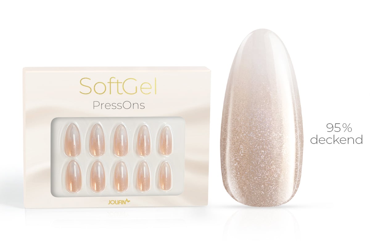 Jolifin SoftGel PressOns - medium almond - Babyboomer pearl