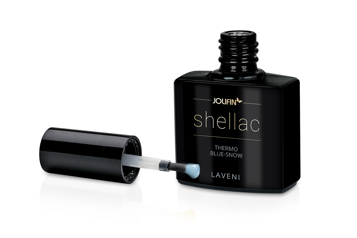 Jolifin LAVENI Shellac - Thermo blue-snow 10ml