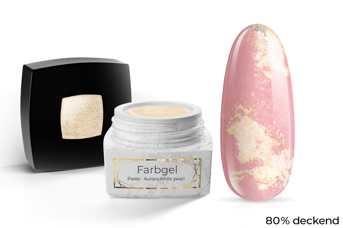 Jolifin LAVENI PRO Farbgel Paste - Aurora white pearl 5ml