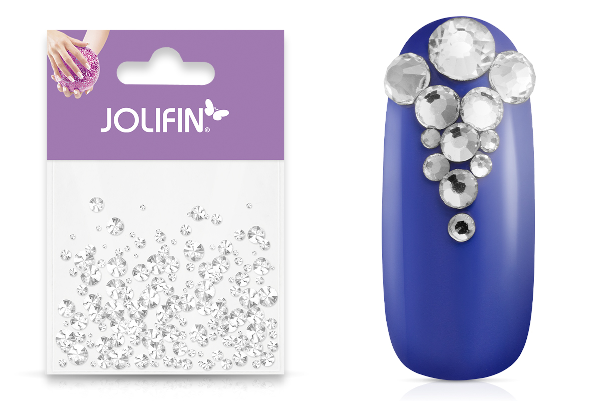 Jolifin Rhinestones 500 pcs - crystal Mix