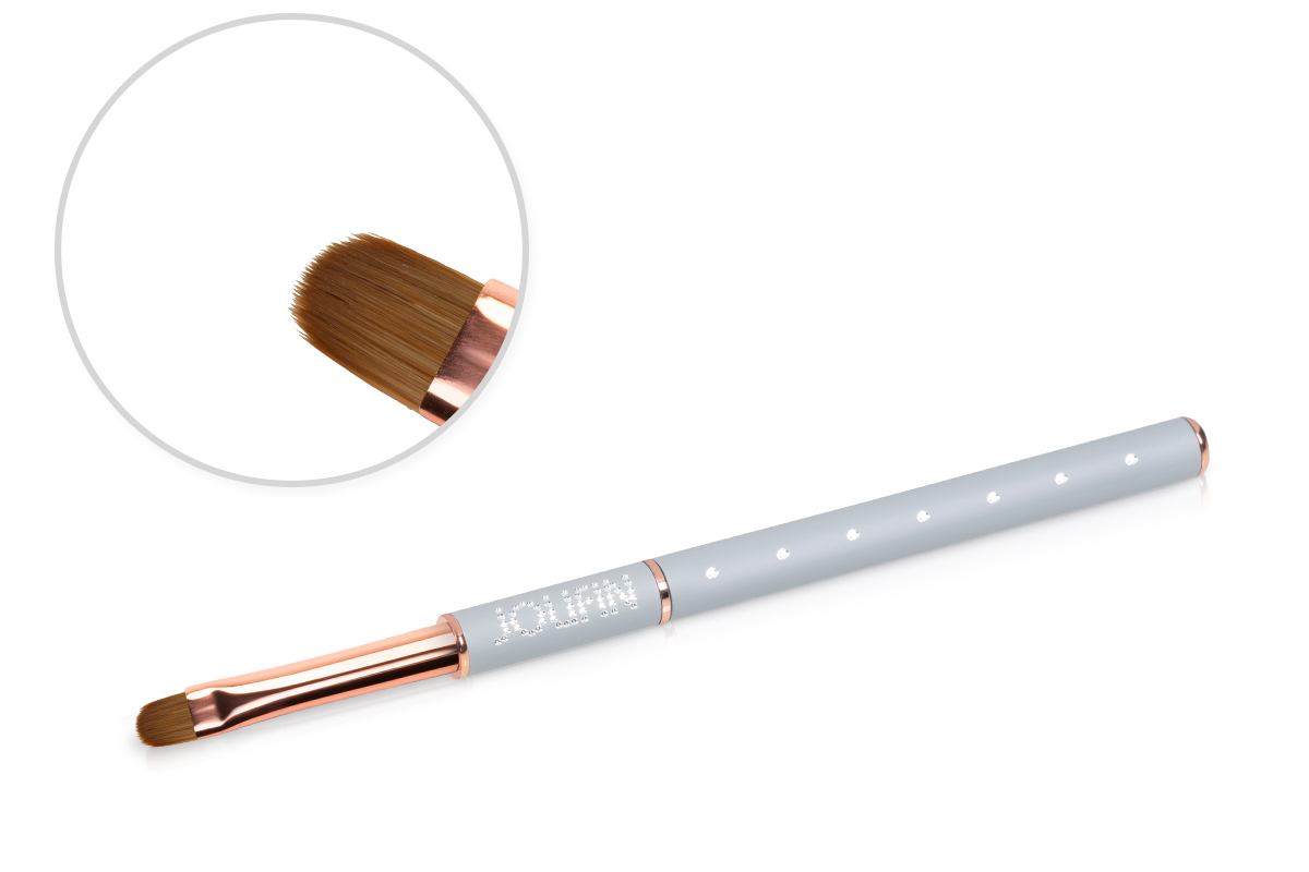 Jolifin Grey-Rosé Brush - oval size 4