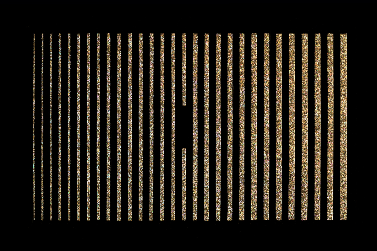 Jolifin LAVENI XL Sticker - Hologram Glitter Stripes gold