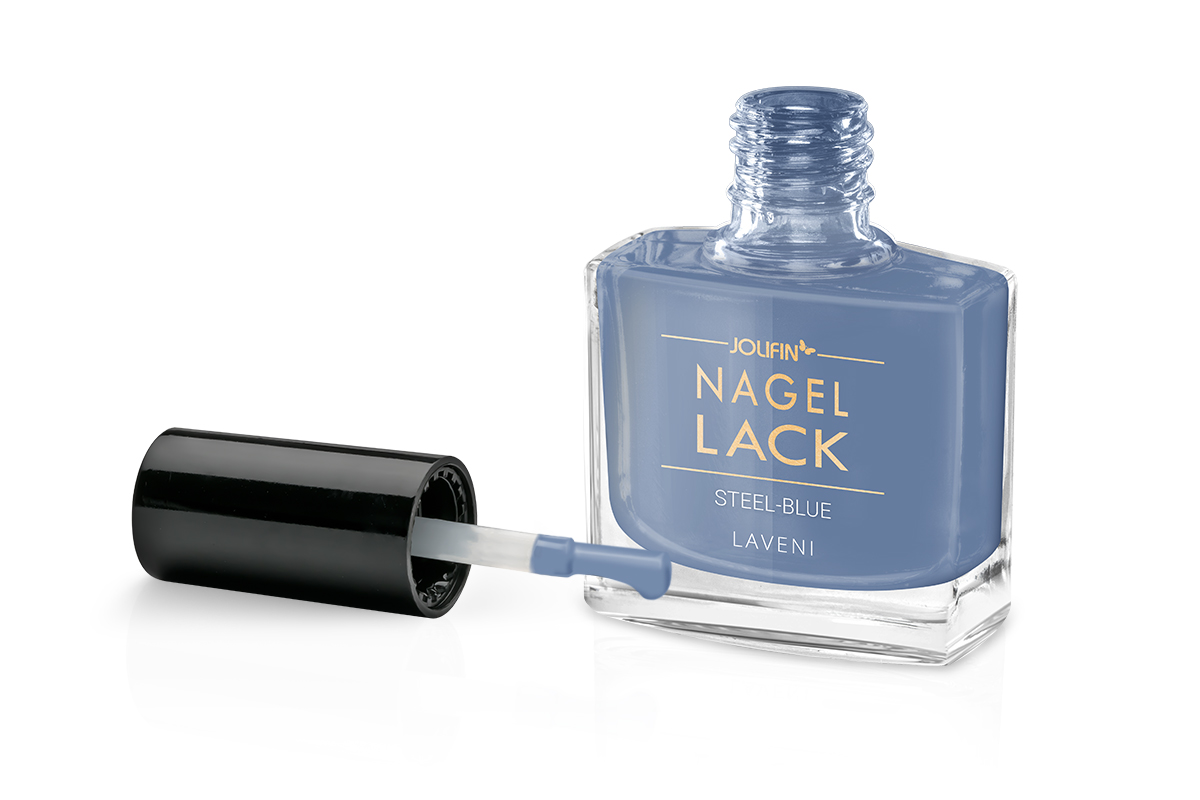 Jolifin LAVENI Nagellack - steel-blue 9ml
