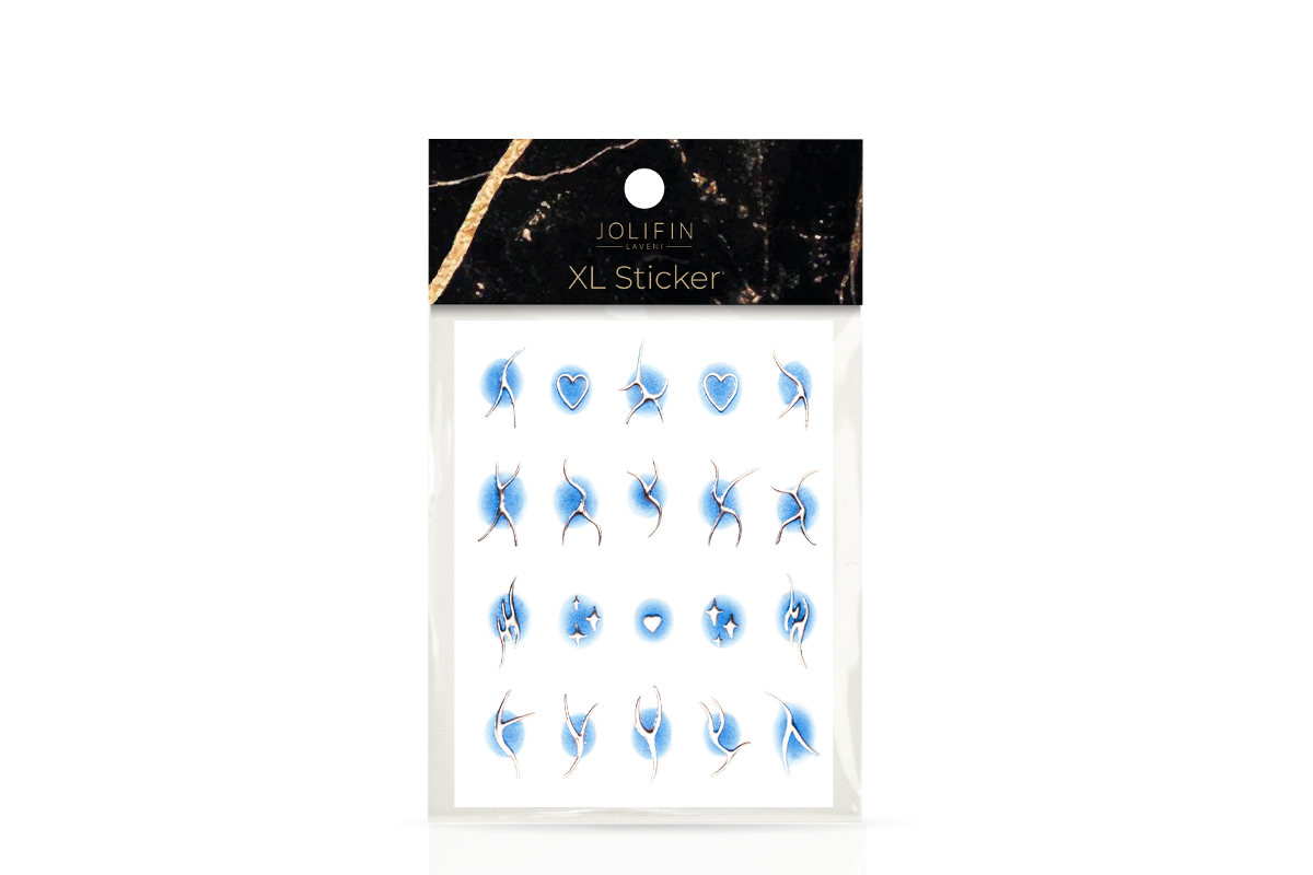 Jolifin LAVENI XL Sticker - silver aura blue