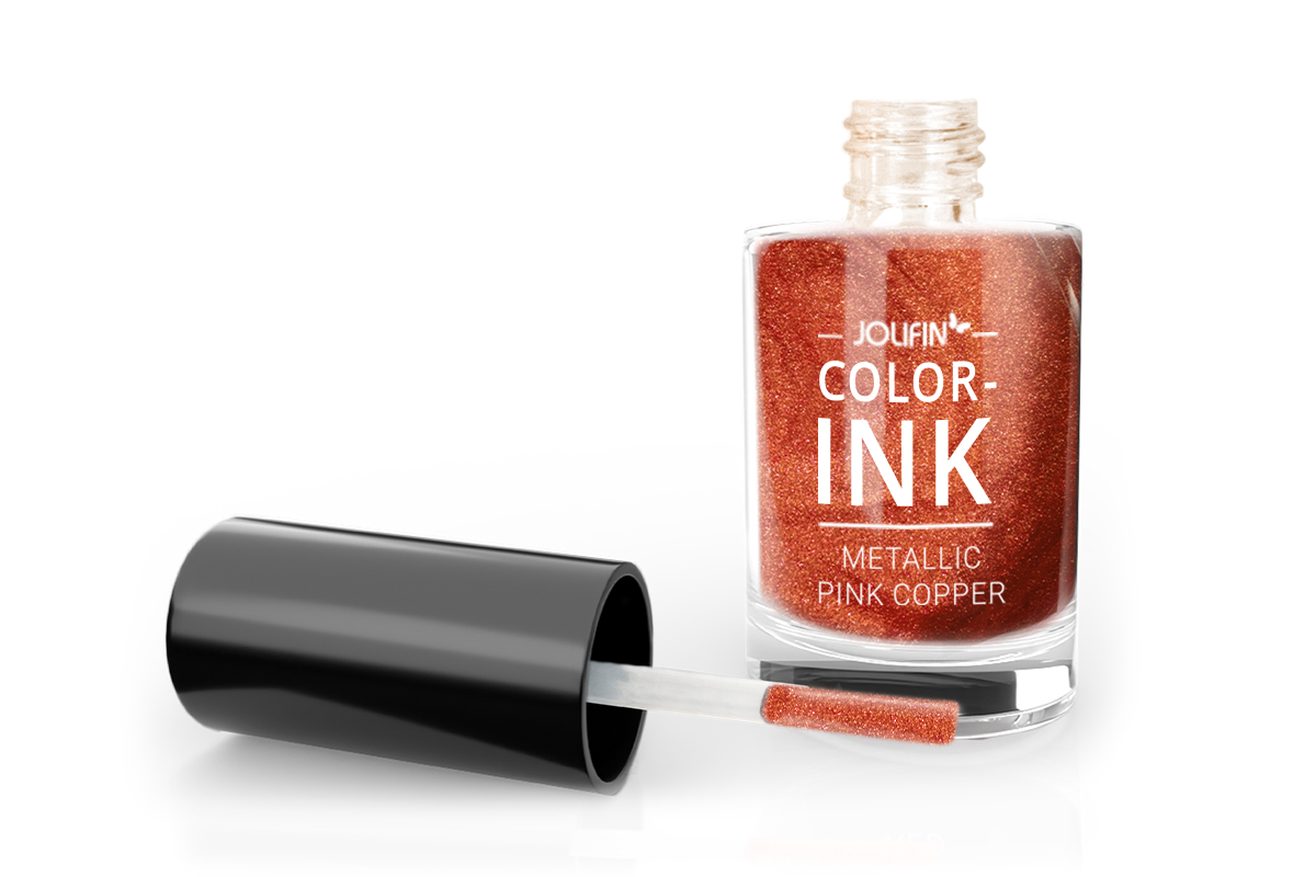 Jolifin Color-Ink - metallic pink copper 6ml
