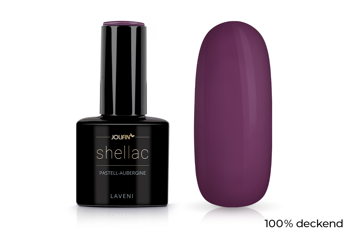 Jolifin LAVENI Shellac - pastel aubergine 10ml