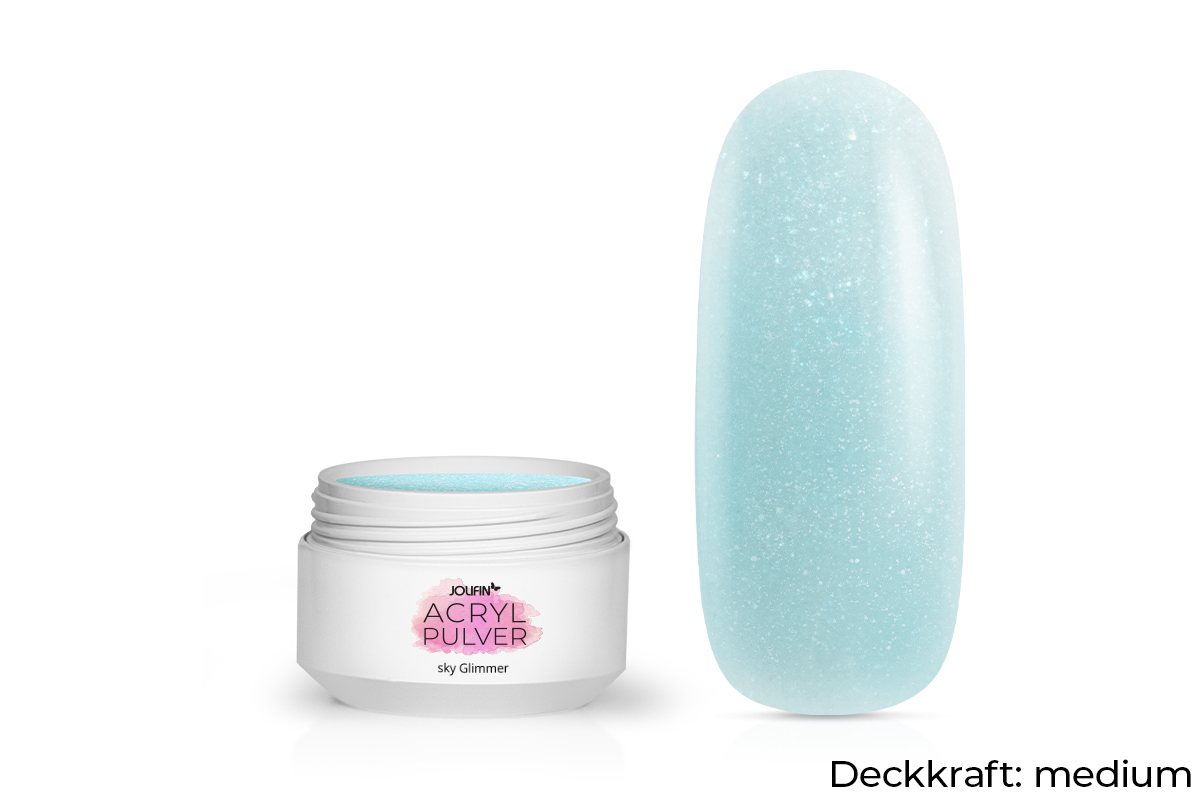 Jolifin Acryl Farbpulver - sky Glimmer 5g